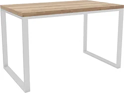 Стол для работы Hype Mebel Чикаго 120x60 (белый/дуб галифакс натуральный)