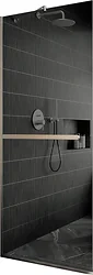 Душевая перегородка MaybahGlass 195x89 MGD-735-5у (графитовое стекло/хром матовый)
