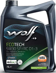 Моторное масло Wolf EcoTech 5W-20 SP/RC D1-3 5л