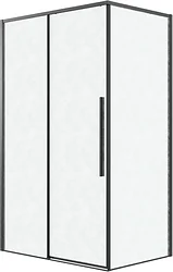 Душевой уголок Grossman Galaxy 130x80x195 120.K33.01.1380.21.02 (черный матовый/шиншилла стекло)