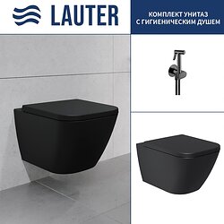 Унитаз Lauter Nuremberg 21811B черный + Breez 21GN7072BM