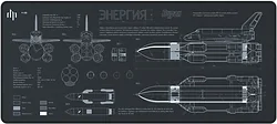 Коврики для мыши Dark Project Буран (XL, черный)