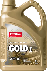 Моторное масло Teboil Gold L 5W-40 4л