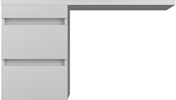 Тумба под умывальник Style Line Оптима 40 2 ящика Plus (подвесная)