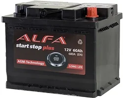 Автомобильный аккумулятор ALFA AGM R+ (60Ah)