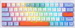 Клавиатура JEGG ZA63 Pro White Blue orange TNT Yellow