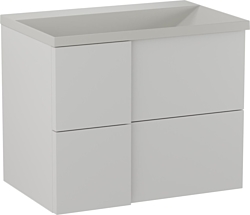 Тумба под умывальник Lauter Nelli 70 (бело-серый п/мат/бело-серый)