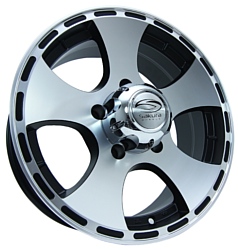 Sakura Wheels 886 7x16/5x139.7 D110.5 ET0 Черный с полировкой