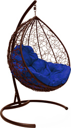 M-Group Капля 11020210 (коричневый ротанг/синяя подушка)
