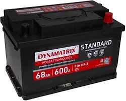 Автомобильный аккумулятор Dynamatrix Standard R+ 600A (68Ah)