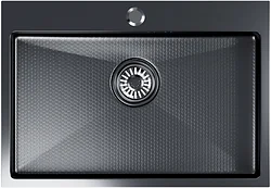 Кухонная мойка Mixline Pro 552937 (черный графит, с сифоном) Кухонная мойка Mixline Pro 552937 (черный графит, с сифоном)