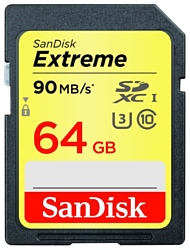 Sandisk Extreme SDXC UHS Class 3 90MB/s 64GB