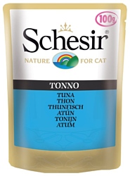 Schesir (0.1 кг) 1 шт. Кусочки в желе. Тунец. Влажный корм для кошек