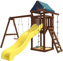 Детский спортивный комплекс National Tree Company c качелями лодочка для улицы и дачи IgroWoods ДП-1 Premium