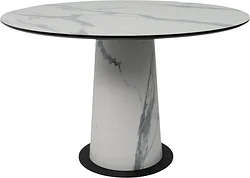 Кухонный стол Lepremo AV 1317 HPL+МДФ 1200 (мрамор белый/черный)