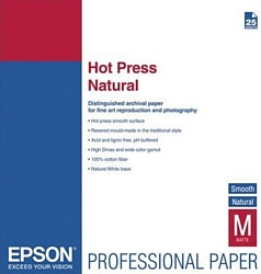 Epson Fine Art Paper Hot Press Natural A2 330 г/м2 (C13S042322)