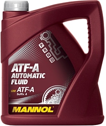 Трансмиссионное масло Mannol ATF-A Automatic Fluid 4л