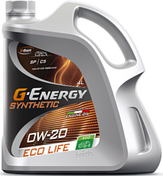 G-Energy Synthetic Eco Life 0W20 API SP ACEA C5 4л