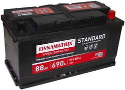 Автомобильный аккумулятор Dynamatrix Standard R+ 690A (88Ah)