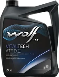 Трансмиссионное масло Wolf VitalTech ATF DIII 5л Трансмиссионное масло Wolf VitalTech ATF DIII 5л