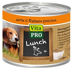 Vita PRO (0.2 кг) 6 шт. Мясные рецепты Lunch для собак, дичь с бурым рисом