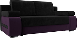 Лига диванов Денвер 115536 (велюр, черный/фиолетовый)