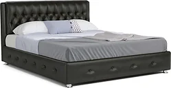 Кровать Мебель-АРС Граф 140 (экокожа черный)