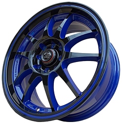 Sakura Wheels 346 7x16/4x100/114.3 D73.1 ET42 Black+Blue