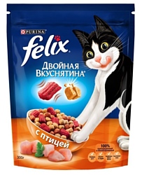 Felix (0.3 кг) Сухой корм Двойная вкуснятина с Птицей