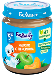Беллакт Яблоко с персиком, 100 г