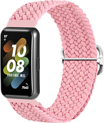 Ремешок Rumi Wick из плетеного нейлона для Huawei Band 7 (розовый)