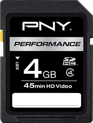 Карта памяти PNY Performance SDHC Class 4 4GB
