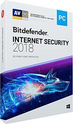 Bitdefender Internet Security 2018 Home (10 ПК, 3 года, продление)