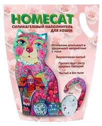 Наполнитель Homecat Силикагелевый Роза 7.6л