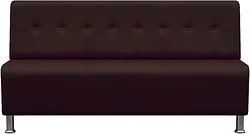 Прямой диван Brioli РудиР трехместный (экокожа, L13 коричневый)
