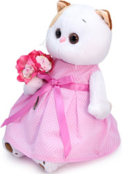 BUDI BASA Collection Кошечка Ли-Ли в розовом платье с букетом LK24-048 (24 см)