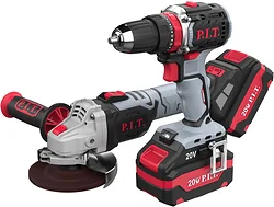 Угловая шлифмашина (болгарка) P.I.T. PWS20H-125B + дрель PSB20H-10C P0001-02