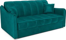 Прямой диван Мебель-АРС Давос ППУ 140x200 см M2-109-2 (бархат сине-зеленый Star Velvet 43 Black Green)