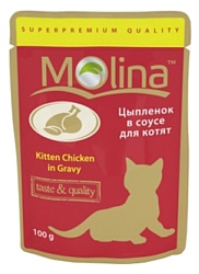 Molina Пауч для котят Цыпленок в соусе (0.1 кг) 1 шт.