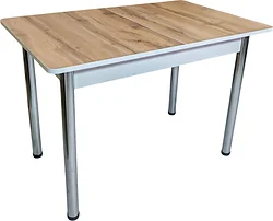 Кухонный стол СВД Юнио 100-130x60 054.П24.Х (дуб вотан/хром)