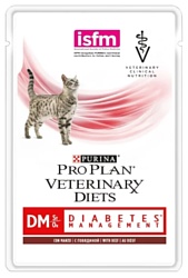 Pro Plan Veterinary Diets (0.085 кг) 4 шт. Feline DM Diabetes Management Beef pouch