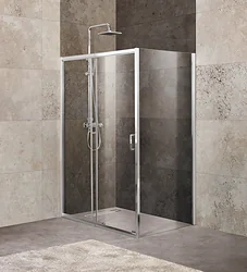 Душевой уголок BelBagno UNIQUE-AH-1-120/135-80-C-Cr (прозрачное стекло)