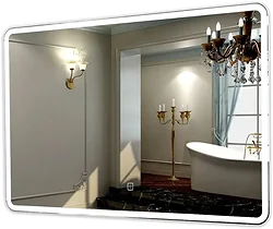 Зеркало Пекам  Marta 1 90x60 marta1-90x60s (с подсветкой и сенсором на прикосновение)