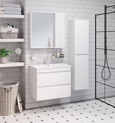 Тумба под умывальник Runo Runo Манхэттен 75 + Оскар 75 (подвесная, белый) Тумба под умывальник Runo Runo Манхэттен 75 + Оскар 75 (подвесная, белый)