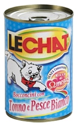 LeChat Консервы Кусочки в соусе Тунец и Океаническая рыба (0.4 кг) 1 шт.