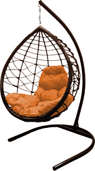 M-Group Капля Лори 11530207 (коричневый ротанг/оранжевая подушка)
