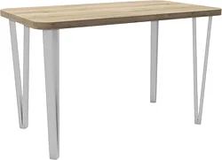 Кухонный стол Hype Mebel Польский 125x75 (белый/дуб галифакс натуральный)
