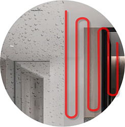 Зеркало eMZe Led Motion 90 LED.90.90.MOTION.AF.4K (c подсветкой, с антизапотеванием и бесконтактное включение)