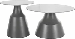 Журнальный столик Signal Itaka (2 шт, белый/серый) Журнальный столик Signal Itaka (2 шт, белый/серый)