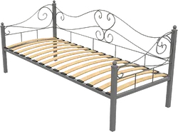 Кровать Князев Мебель Валенсия 90x200 ВАЯ.90.200.С (серый муар)